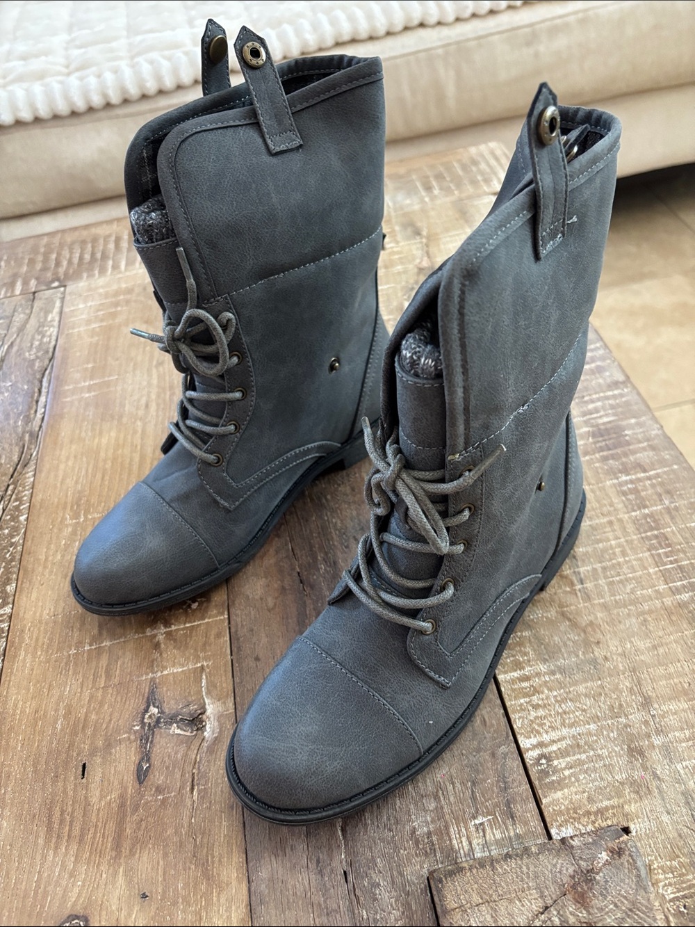 Just Fab Grey Boots - Elenora NWT